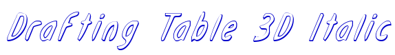 Drafting Table 3D Italic الخط